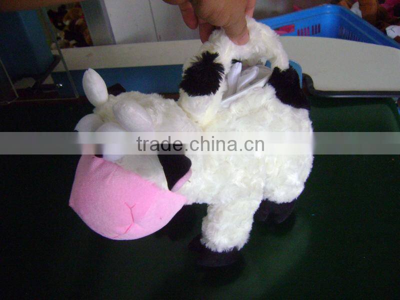 30cm promotional customzied stuffed plush frog animal shape handbag toy with handgrip