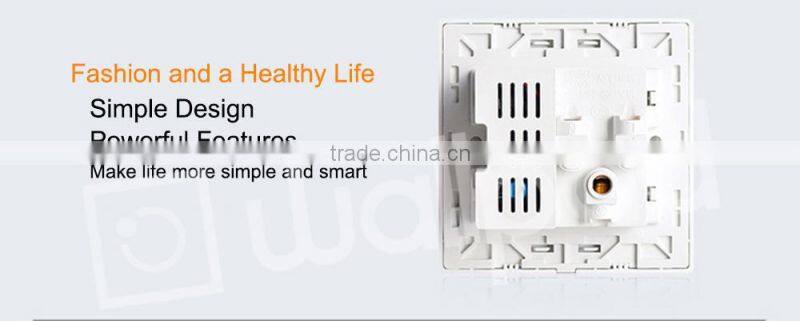 New Design Wallpad High Quality White PC110~250V Electrical Wall Socket with Usb Charger Port USB Power Wall Light Socket EU UK