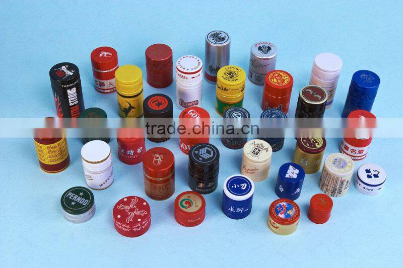 Printed aluminum sheet for bottle caps