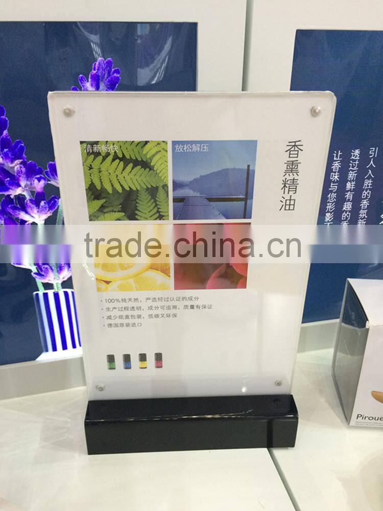 Custom size best selling products acrylic menu frame, a4 a5 Sign Holder