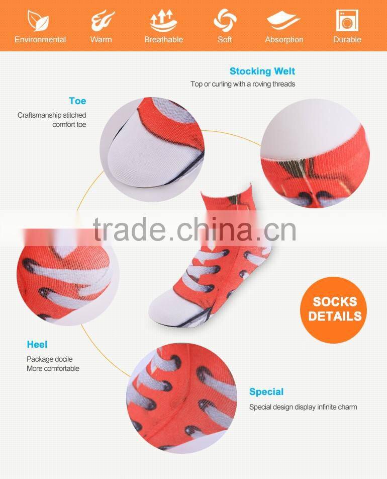 wholesale ladys colorful ankle sublimation blank socks