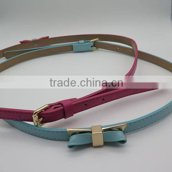 Lady's dual purposel fashion belt with bowknot for dress
