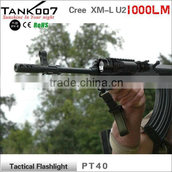 tank007 Tactical use 1000 lumens led torch for Military use led flashlight