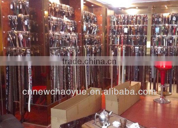 Rhinestone leather belt for jeans