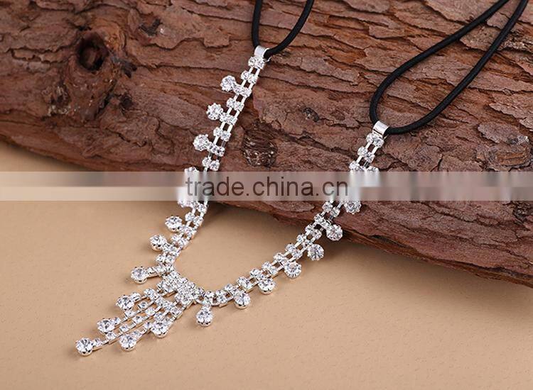 fashion stetch elastic rhinestone headbands with rhinestone