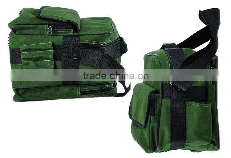 Green Oxford Customized Logo Courier Bag with multifunctional pocket mailing bags TSB002