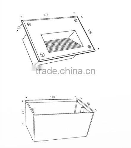 2016 newest products Aluminum outdoor IP65 inteior led wall light