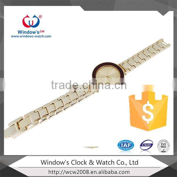 alloy ladies wrist golden luxury watch