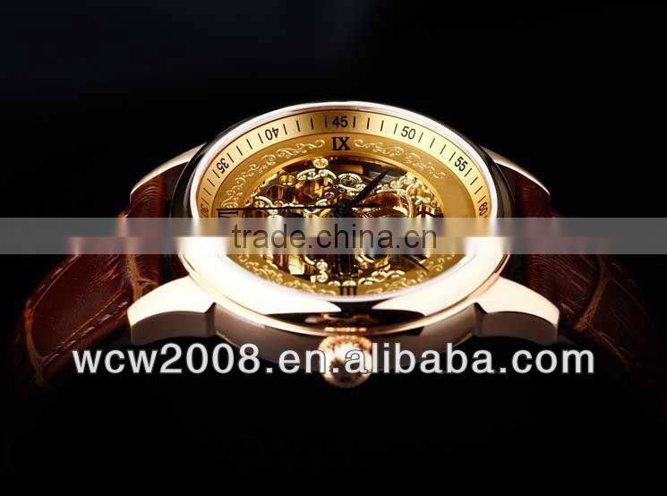 Satinless steel automatic custom design watch