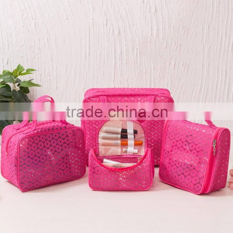 Top cosmetic makeup travel organizer bag set for women men