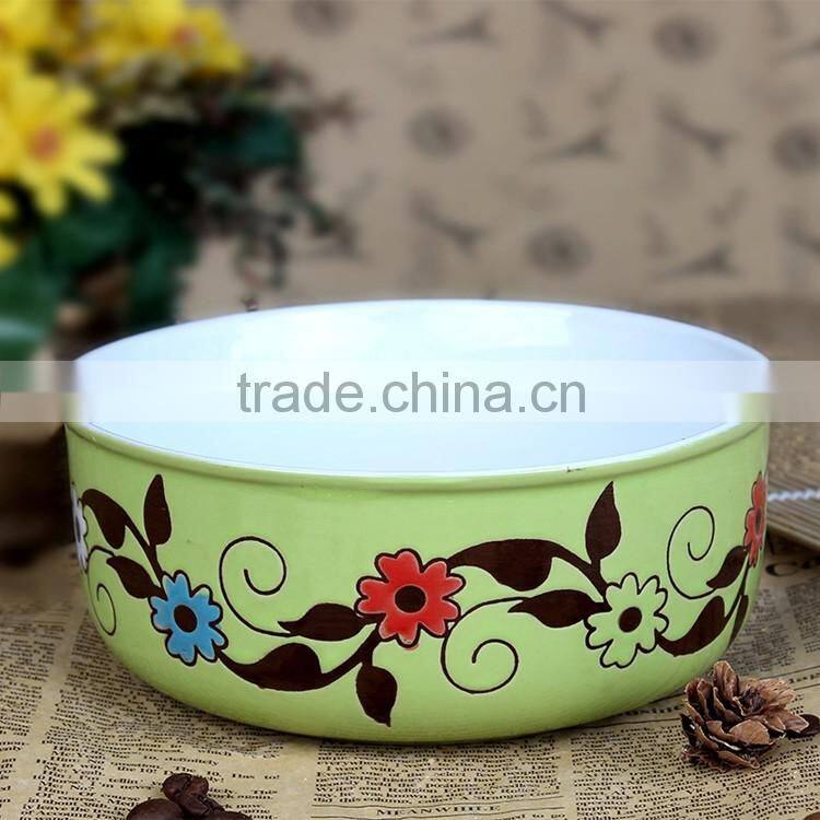 Hand-painted stoneware salad bowl , porcelain salad bowl factory frice