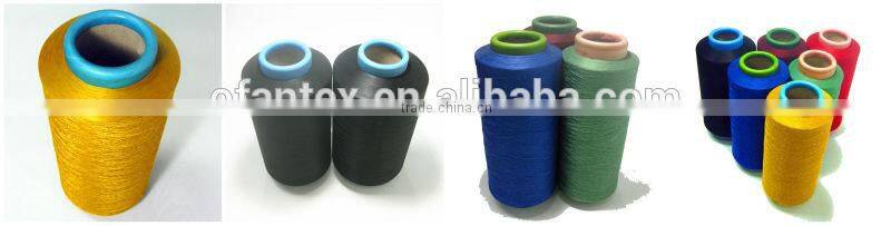 types of knitting yarn, black polyester dope-dyed yarn