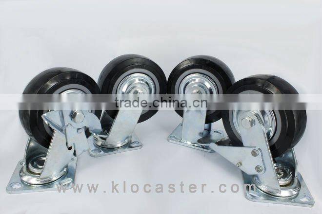 High Quality fixed rigid PU Heavy Duty Caster