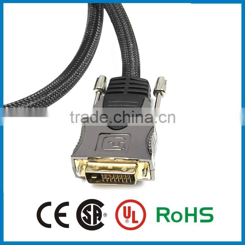 Custom hdmi to div dvi to dvi 24k gold plated