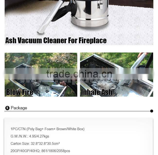 Hand held ash vacuum cleaner