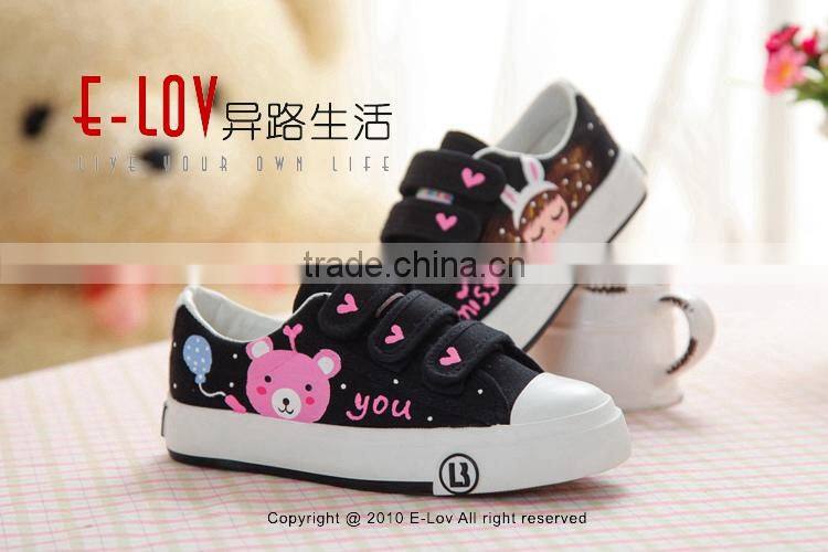 Hot sales cheap new style canvas all black shoes