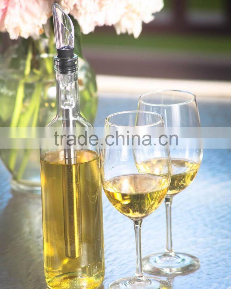 Stainless Steel Wine Chiller Stick-Best Iceless Wine Chiller - Wine Chilling Rod - Aerating Wine Pourer