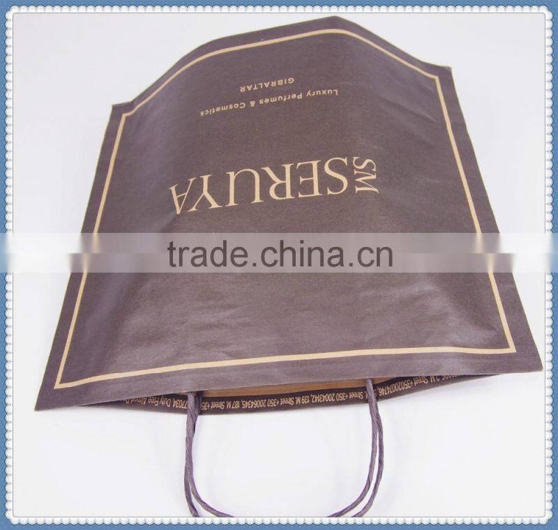 2016Economic low cost brown kraft paper bag&new easy bag for cosmetic with twisted patch handle