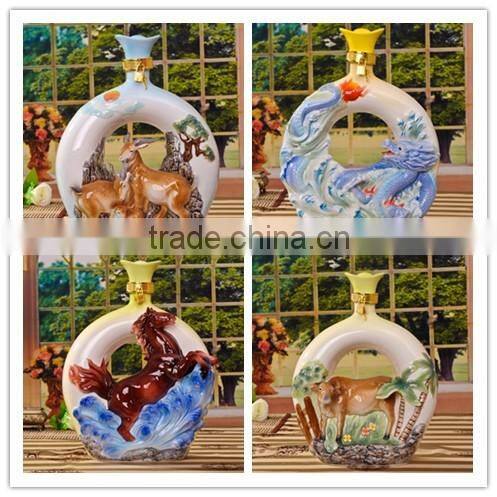 2016 Hot sales Made in Jingdezhen China zodiac Ceramic bottle