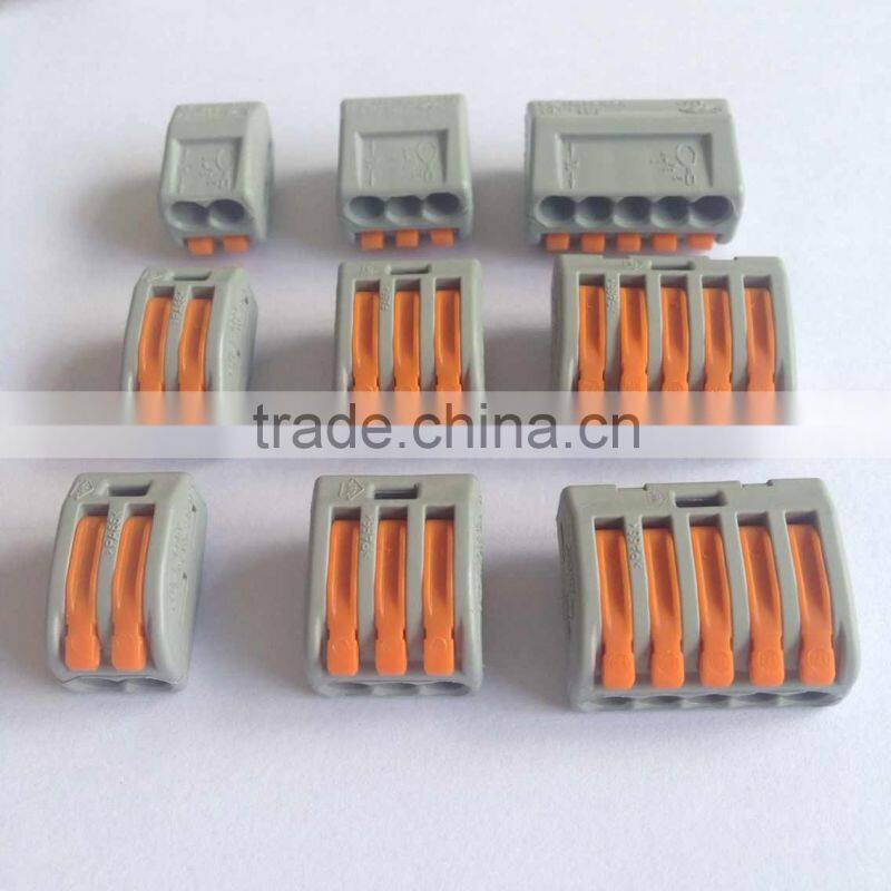 wago 222 series push in wireconnector terminal block with three conductor