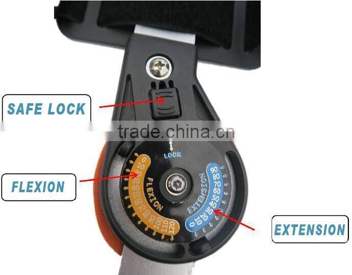 ROM knee joint fixing brace orthopedic hinged knee brace, adjustable medical use articulatio genus External Fixator
