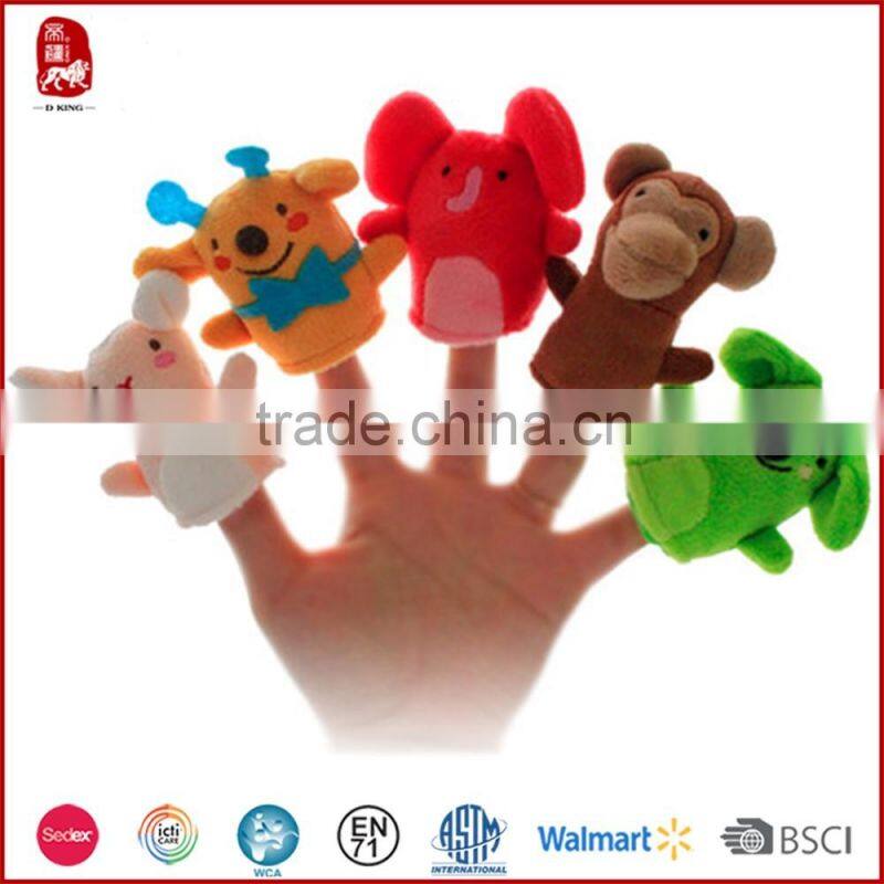 Factory customized Cheap Cute Cartoon Animal Finger Puppet