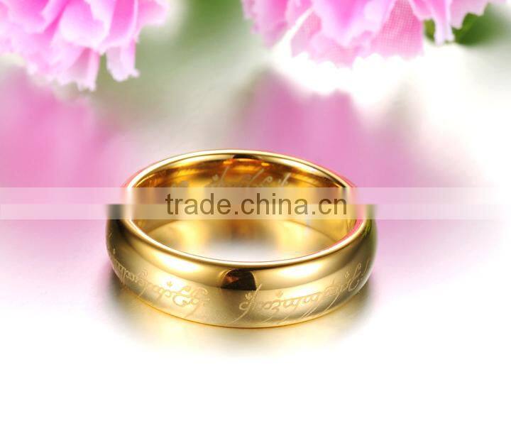 KSTONE The Lords of the Rings Gold Plated Couple Wedding Ring Tungsten Couple Rings