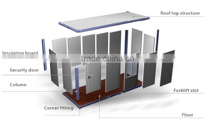Clean generic high quality moisture adiabatic cheap container house