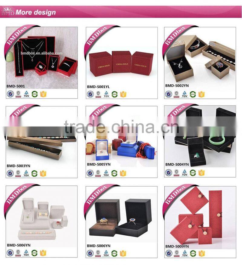 Bronze Color Necklace Case Printed Custom Logo Jewelry Box