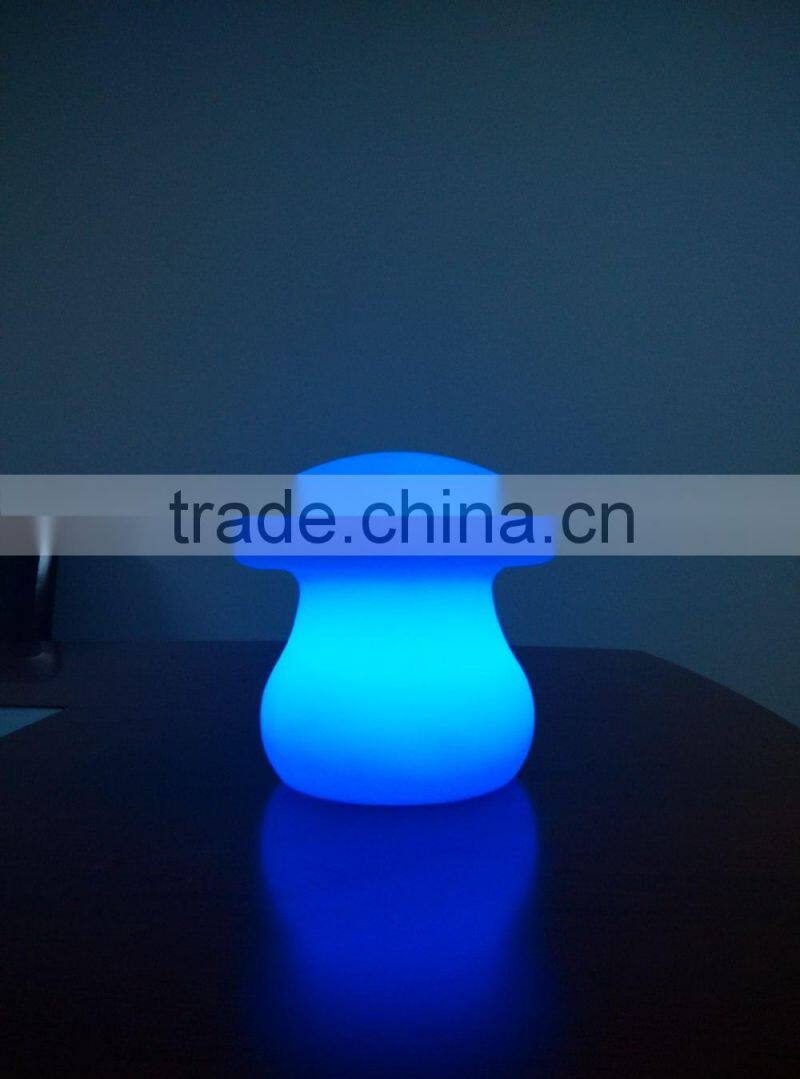 indoor battery led operated mushroom table lamp