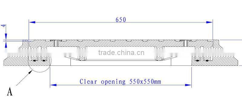 square manhole cover with double seal type factory SGS certificate