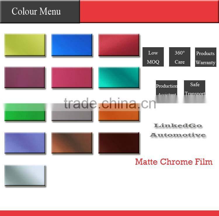 Metallic Pearl white Matte bubble free car wrap for stretchable Pearl white satin chrome vinyl sticker 1.52*20m