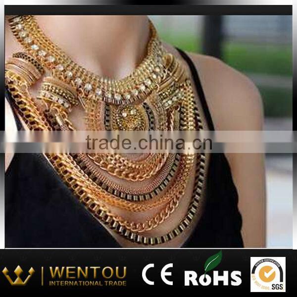 DIY Beautiful new year 18k gold chain necklace