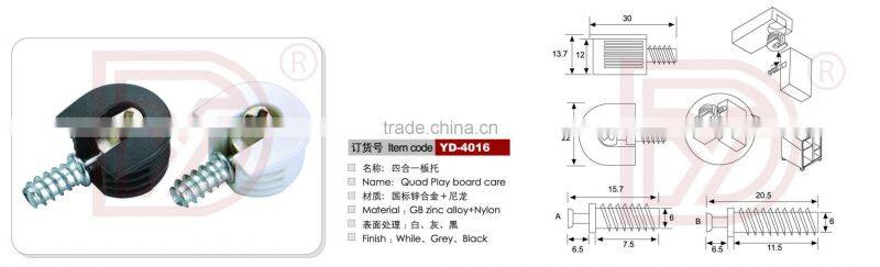 Diverse styles plastic shelf/board support bolt