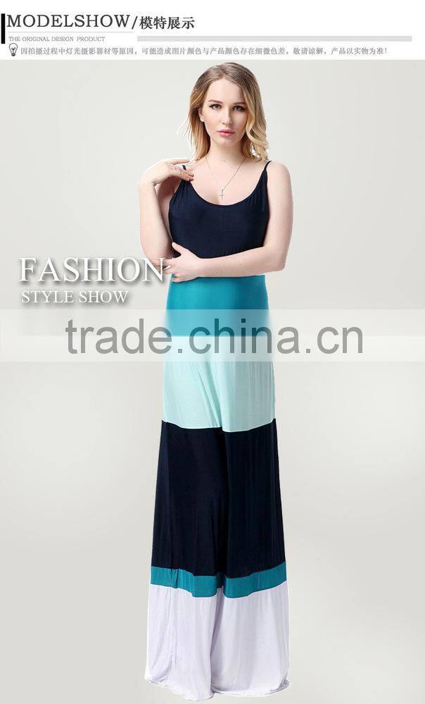 stitching color stripe dress