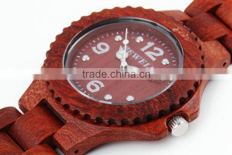 Mixed color Bewell Wristwatch Wooden Water Resistant Wooden WristWatch Women Men Bewell Wristwatch Wooden