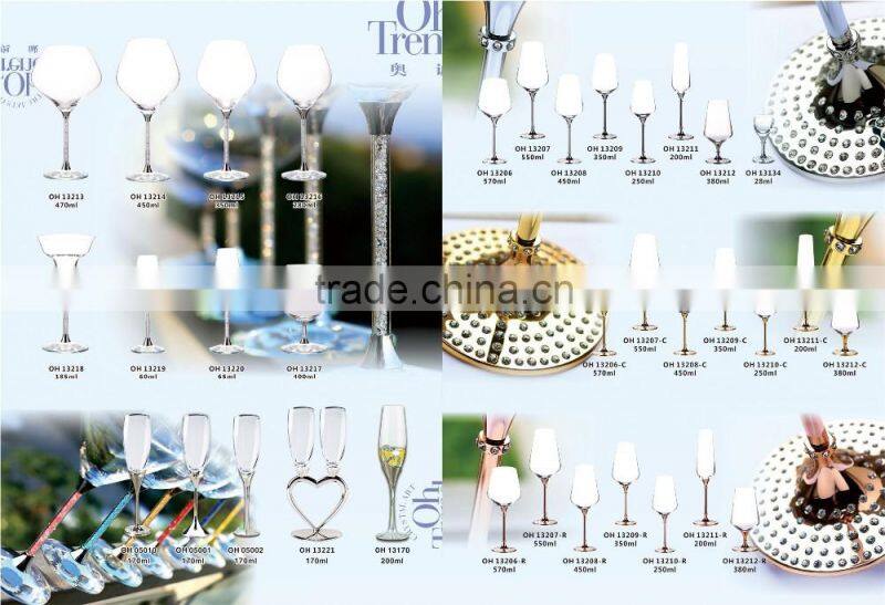 Stocked,Eco-Friendly Feature and Glass Drinkware Type Diamond Shaped Whisky Glass Gold Color Stem Using Wendding
