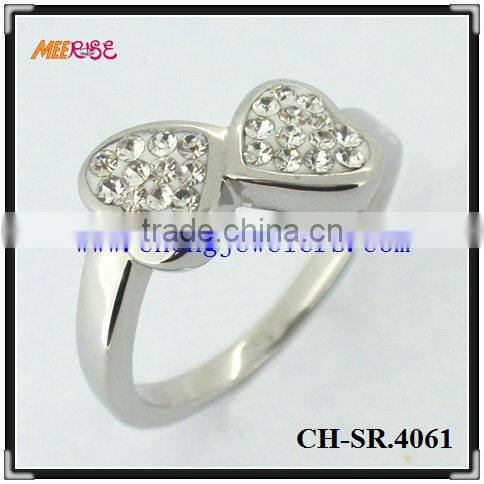 Beauty stainless steel ring with square purple gemstone and gold cord inlay