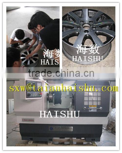Alloy wheel repair diamond cutting lathe CNC wiht probe