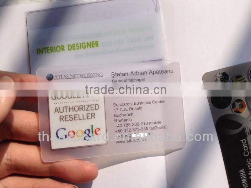 Free Design~~!! Best Material Plastic Transparent card; plastic business cards insert transparent business cards