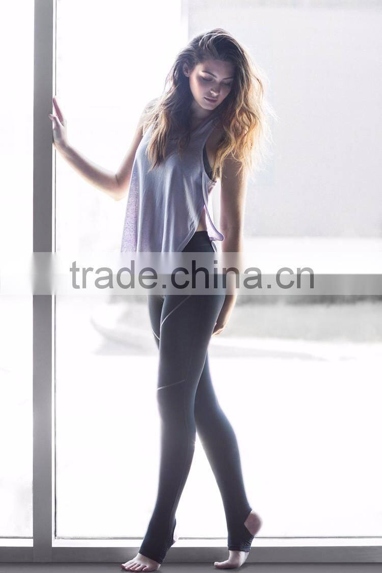 Custom Logo Women Active Tights Foot Grips Balance Leggings