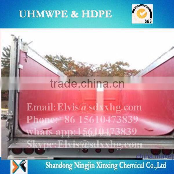 UHMWPE wear resistant liner for chute bunker truck bed liner