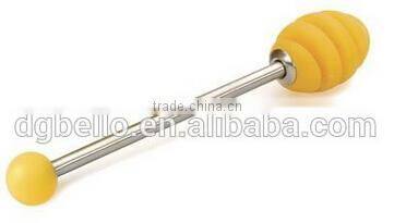 Food Grade Silicone Honey Dipper with Stainless Steel Handle