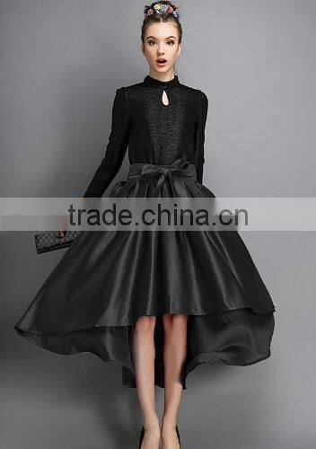 European Style New Fashion Ladies Women Career Leisure Solid Irregular Hem Skirt
