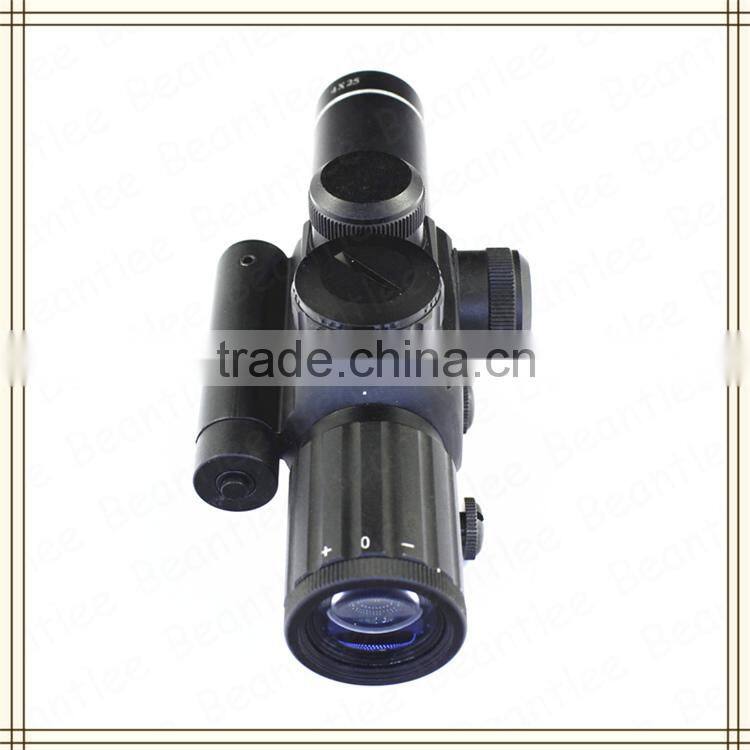 Good quality of compact M6 4X25, red laser point sight with angle scope