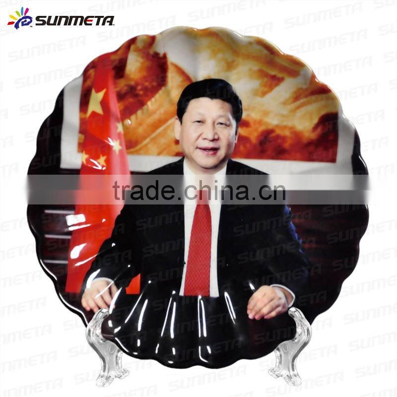 custom design ceramic plate 8 inch sublimation blanks plate