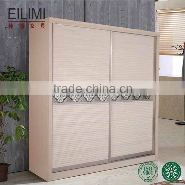 Modern style storage clothes wardrobe cabinets with 2 sliding doors