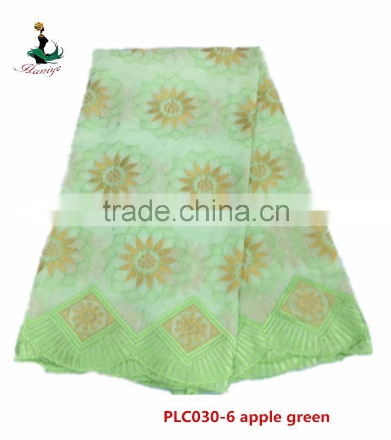 Haniye 2016/lastest hot selling african dress swiss voile lace polish cotton laces /PLC030