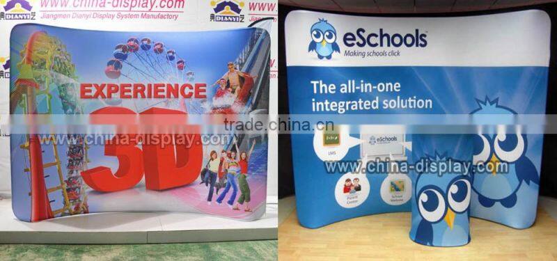 Hot sale curved/straight/S-shape tension fabric wall stand display system