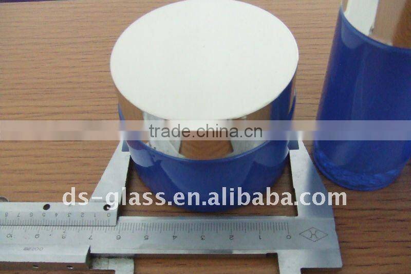 blue-green cylinder shaped glass cosmetic containers with pump nozzle